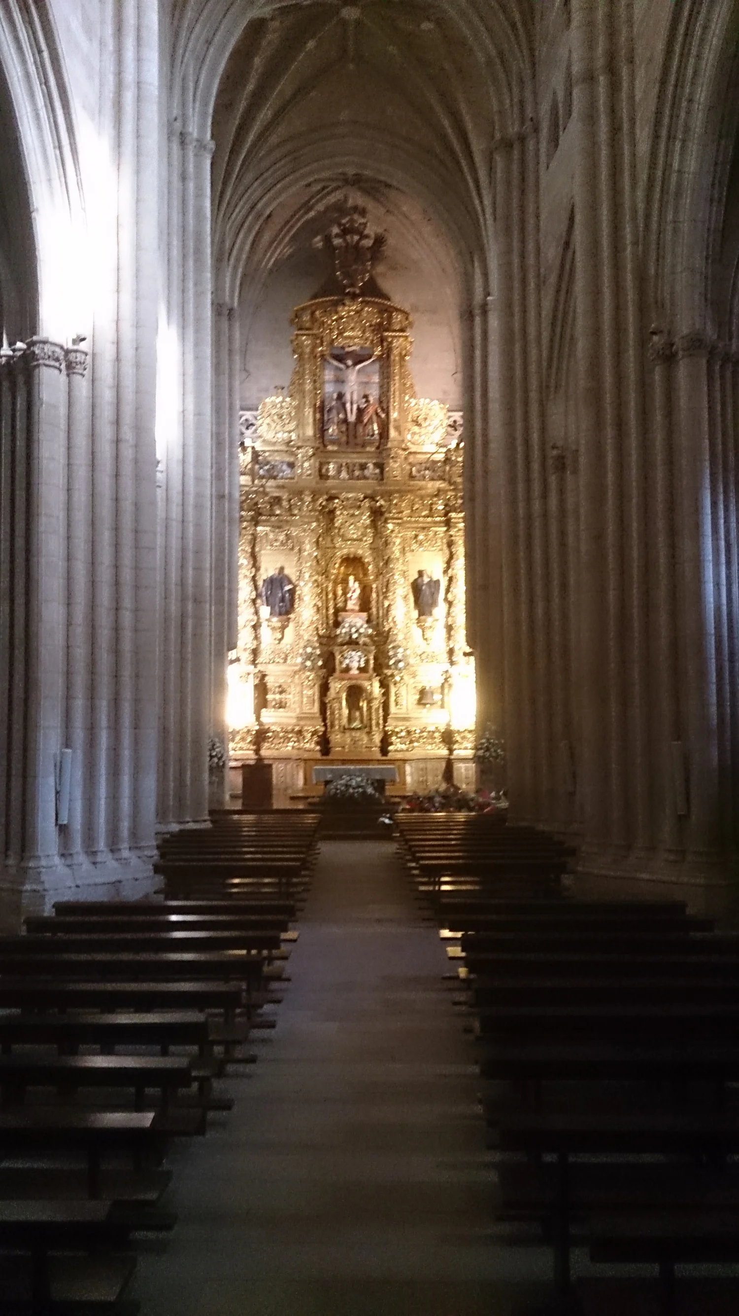 Inside the Gothic church of Our Lady, Najera, Spain
