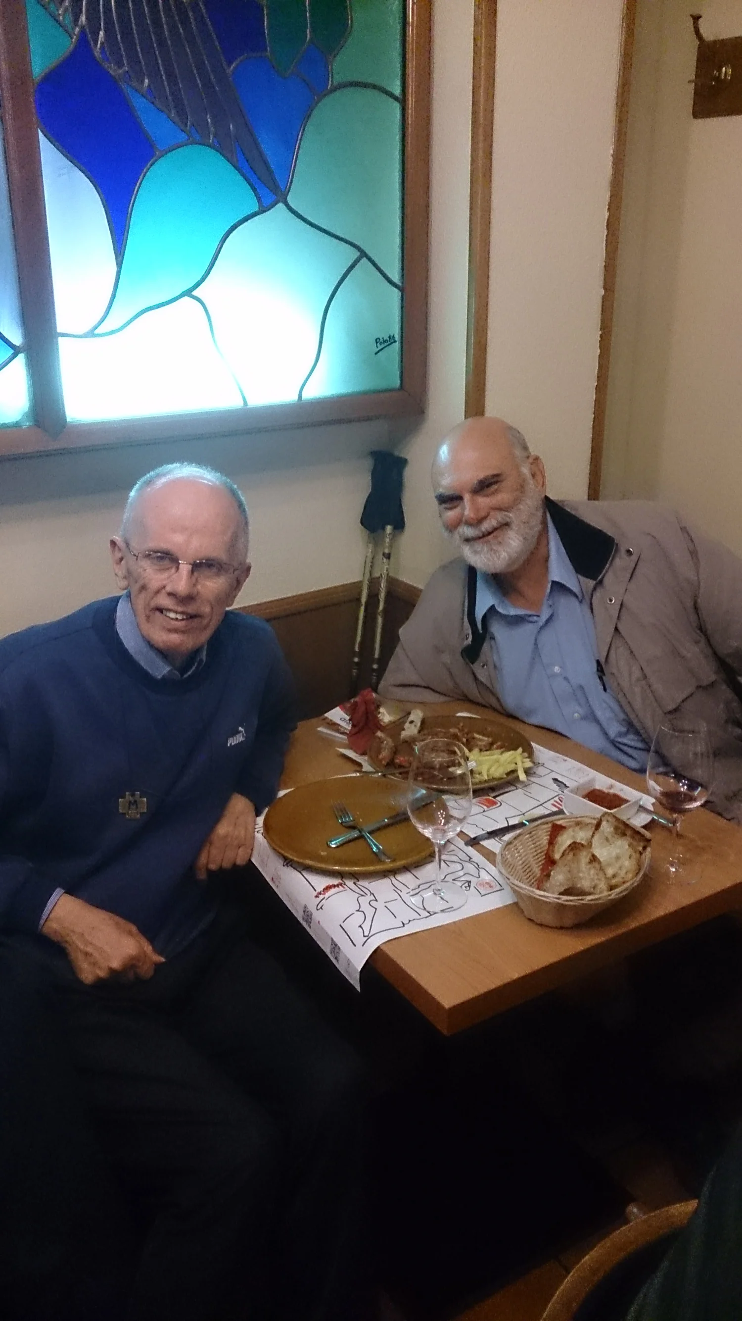 Myself and Roger Guffey from near St Louis Missouri. Over the last month we kept bumping into each other so shared a meal & said goodbye last night.