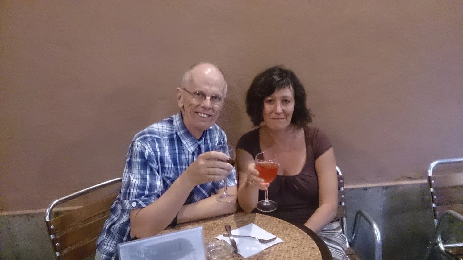 Myself and Br Bert's niece, Betta, at Bar Kasparo.