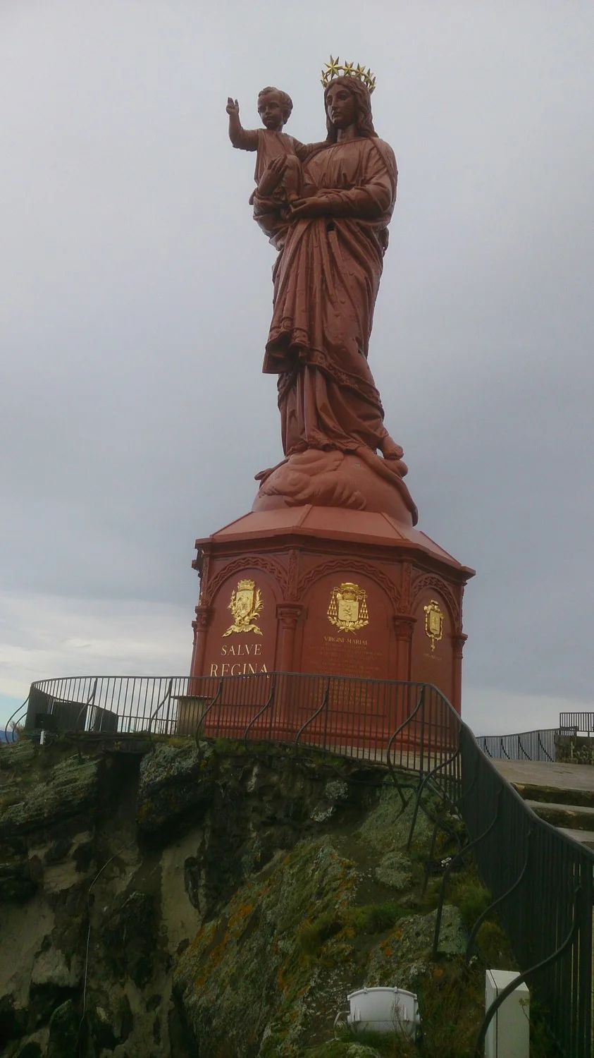 The enormous 'Our Lady of France' statue.
