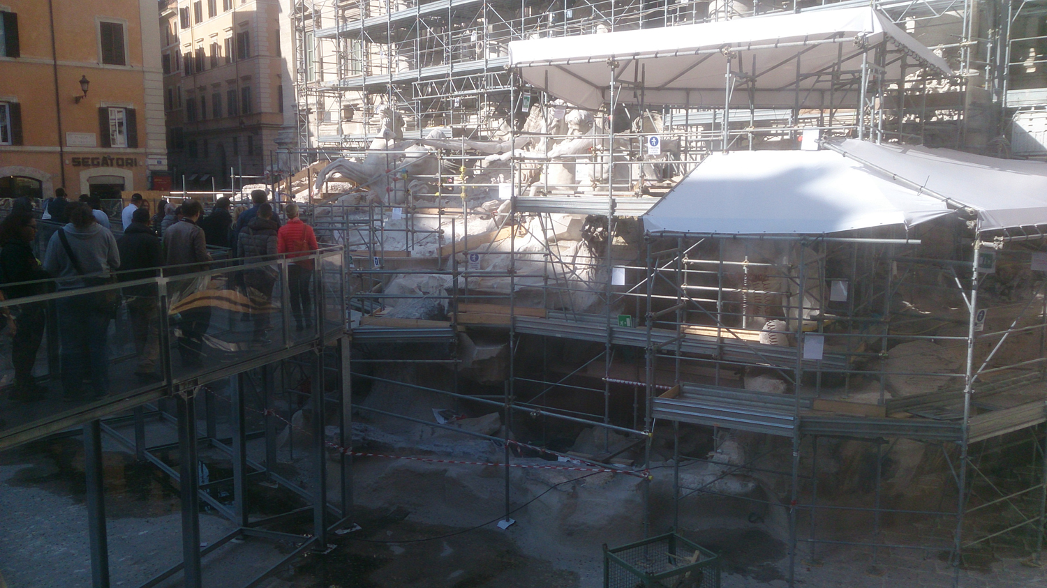 Would you believe it...the Trevi Fountain under repair.