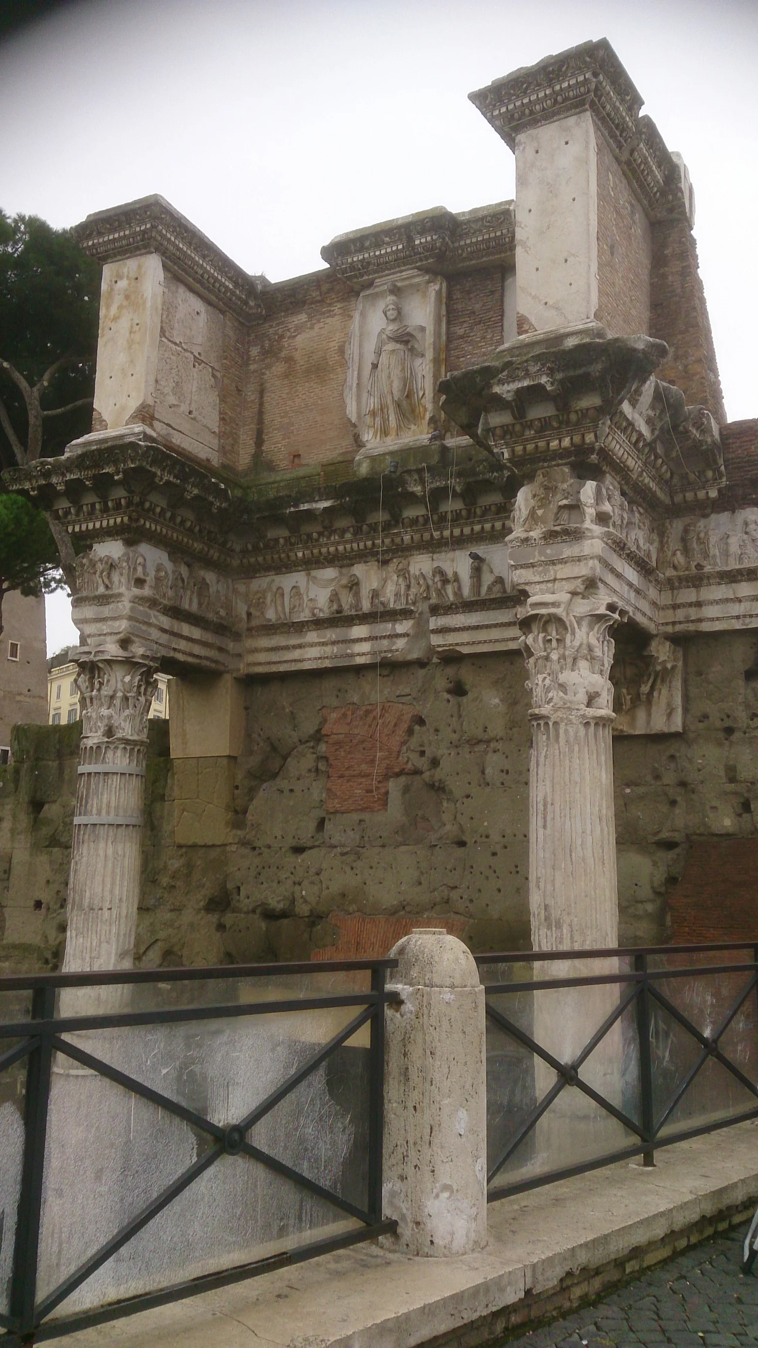 Near ancient temple of Minerva
