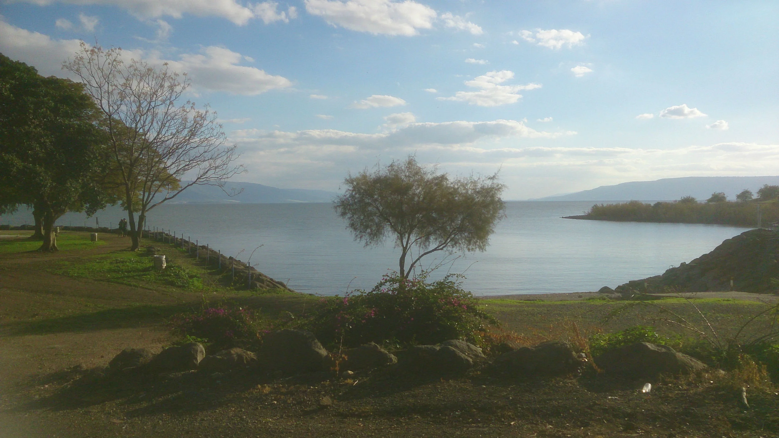 View of the Sea of Galilee. It was a beautiful afternoon.
