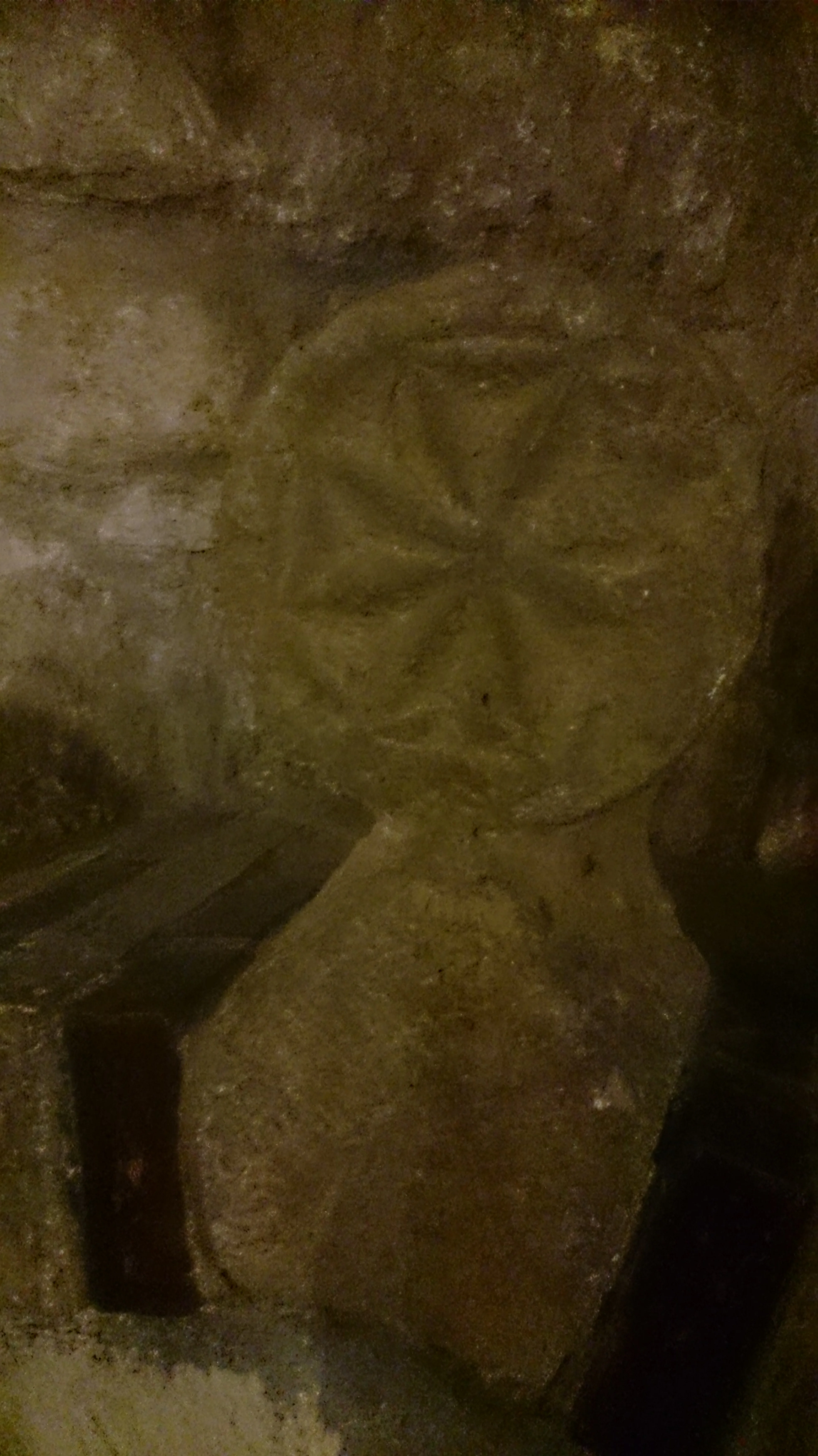 Crusaders cross in Bethlehem cave home