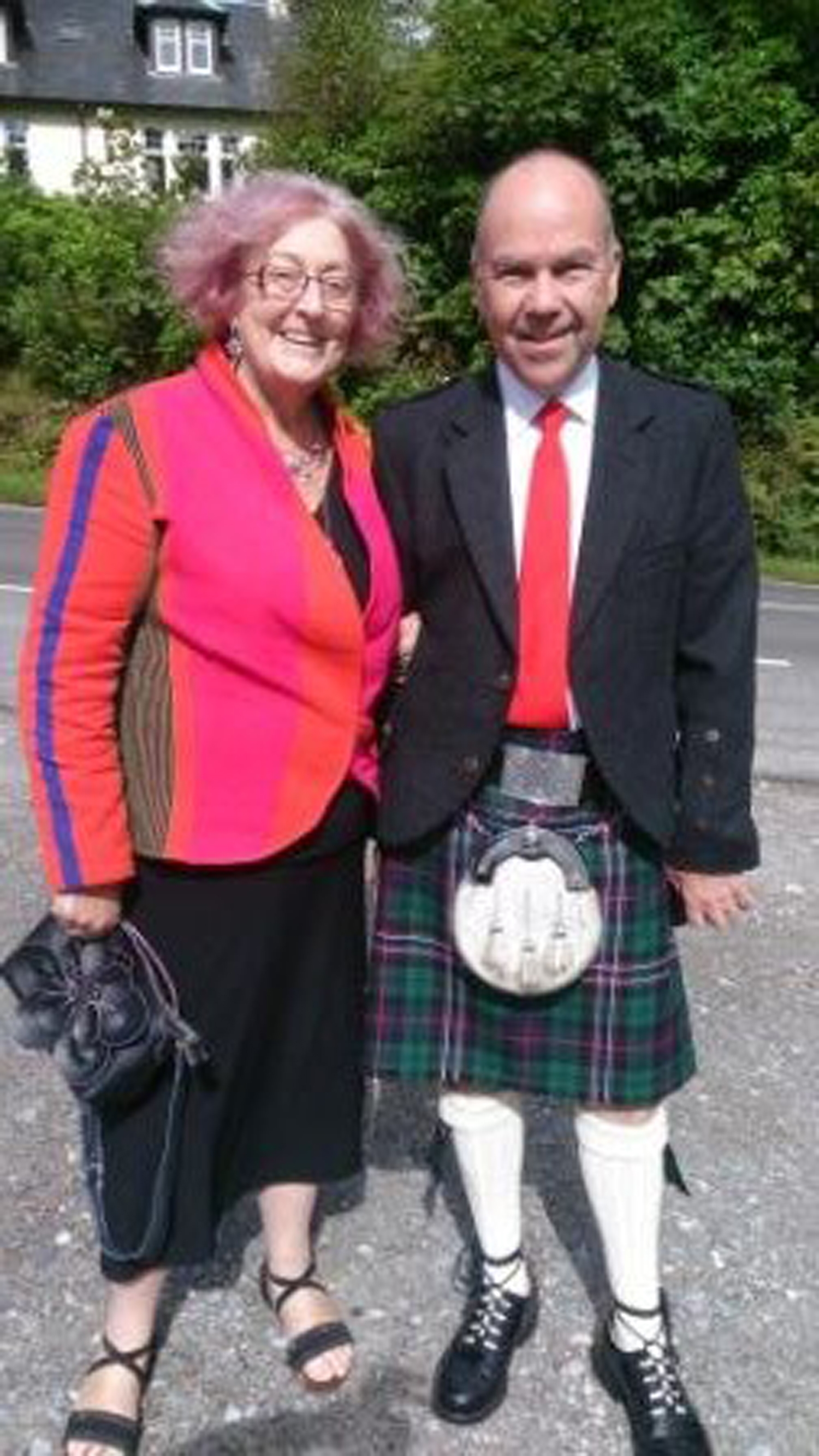 Sr Diane and a parishioner at Fort William