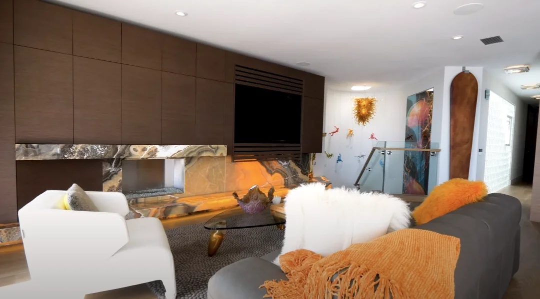 Dana Montlack's Artwork decorating a coastal Del Mar residence.