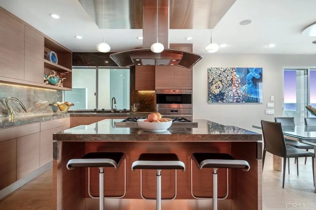 Dana Montlack's Artwork decorating a coastal Del Mar residence.