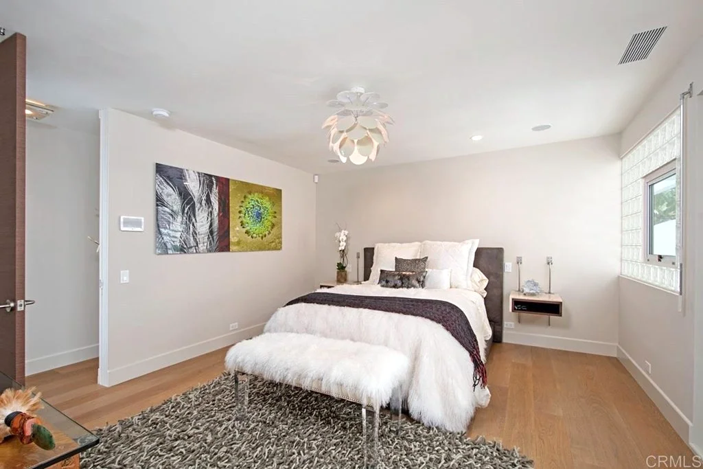 Dana Montlack's Artwork decorating a coastal Del Mar residence.