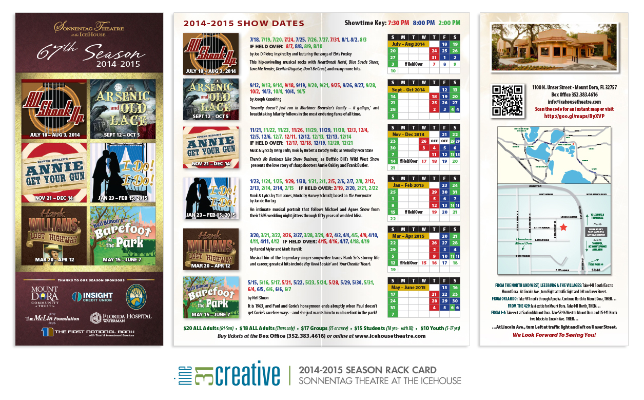 4x9 Rack Card - 2014-2015 Season