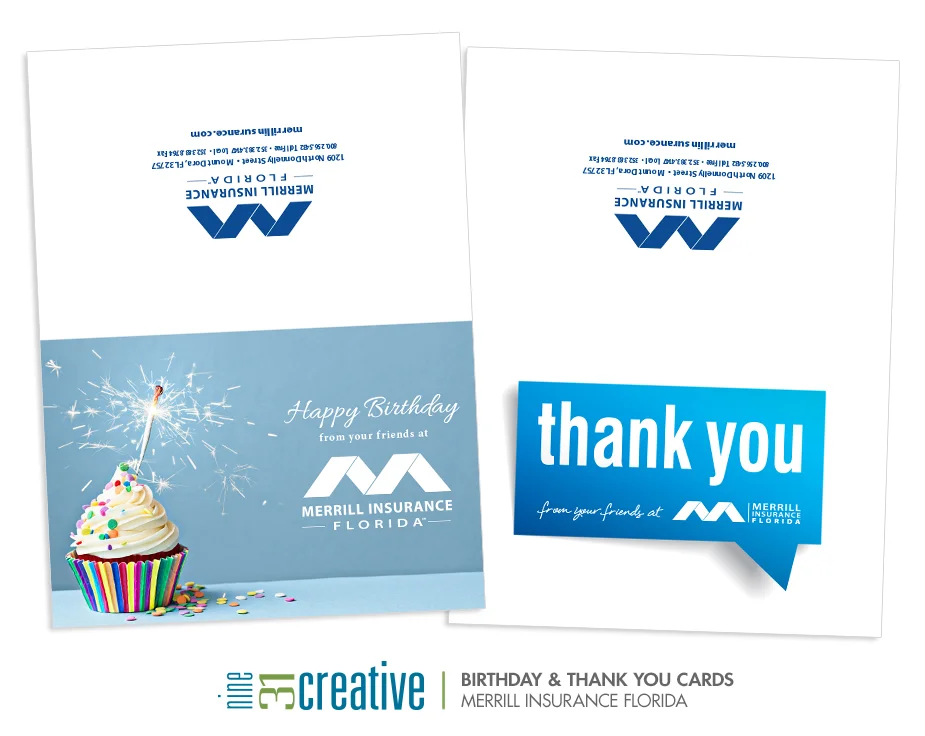 Thank You & Birthday Cards - Merrill Insurance Florida