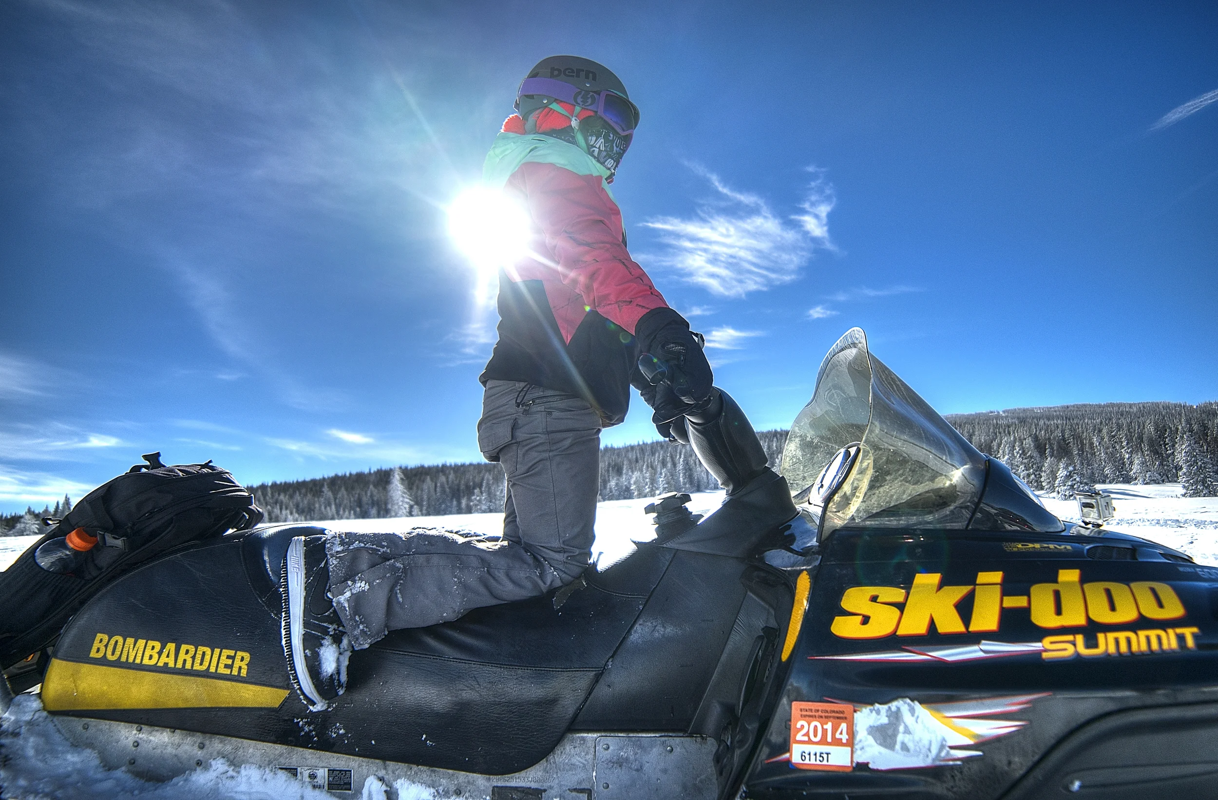 LIL_E ON SLEDS THIS PAST WINTER 2014 // IMAGE BY FRANKIEBOYPHOTOGRAPHY.COM