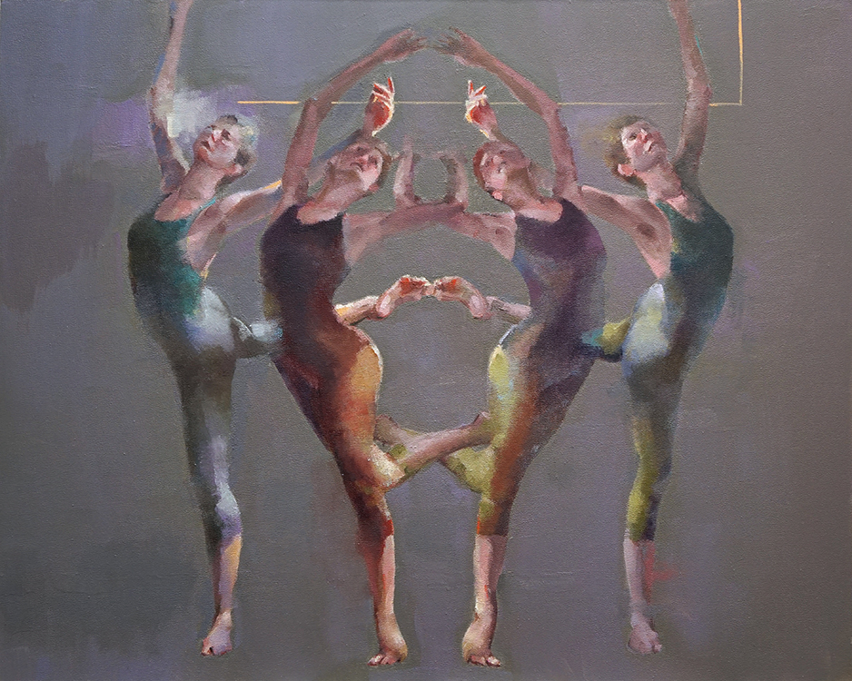 Movement in Four, 16” x 20”, oil on canvas