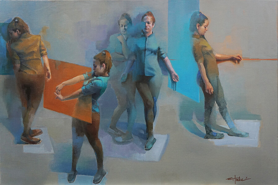 Against the Wall, 24” x 36”, oil on linen