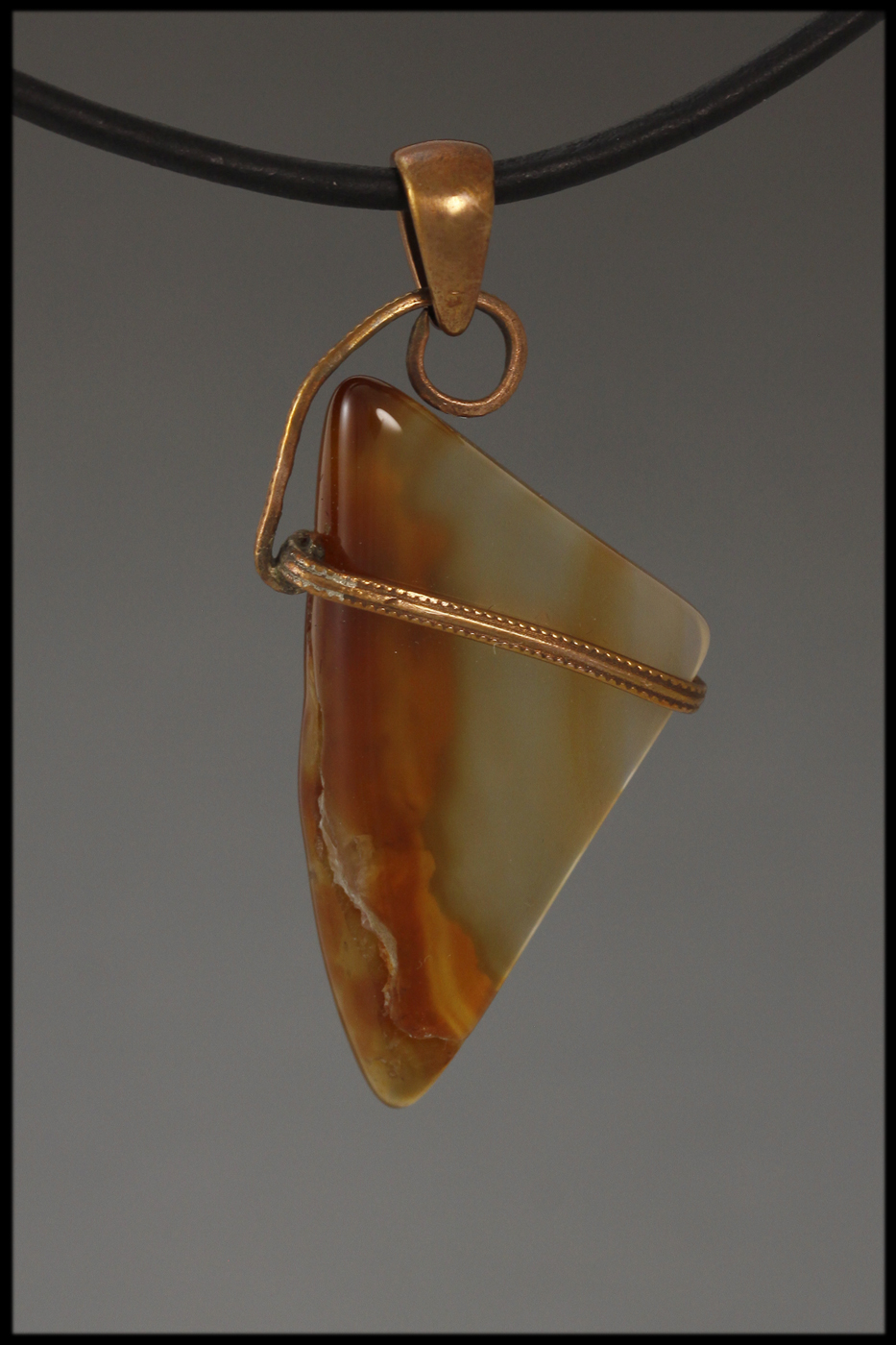 Triangle Orange Agate
