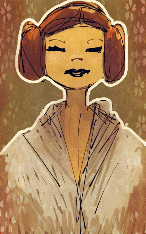 Leia portrait sketch