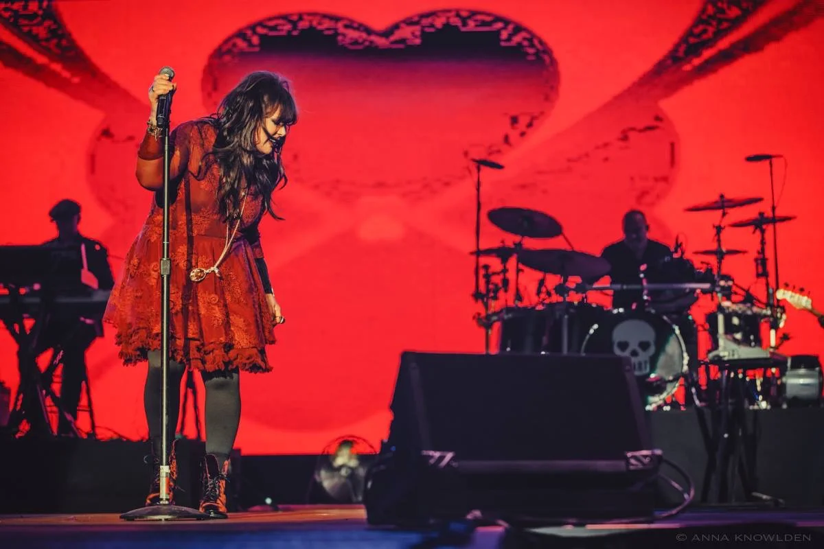 Ann Wilson in Red dress.JPG