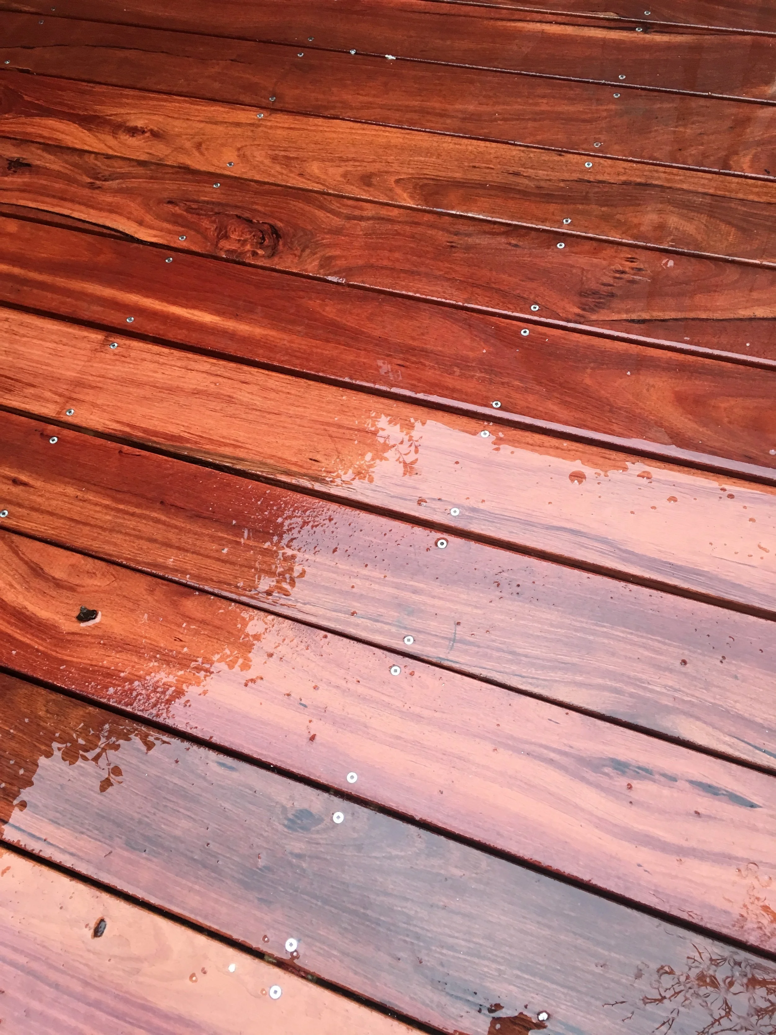 130x20 Jarrah Deck Boards. Countersunk Stainless Steel Screws.