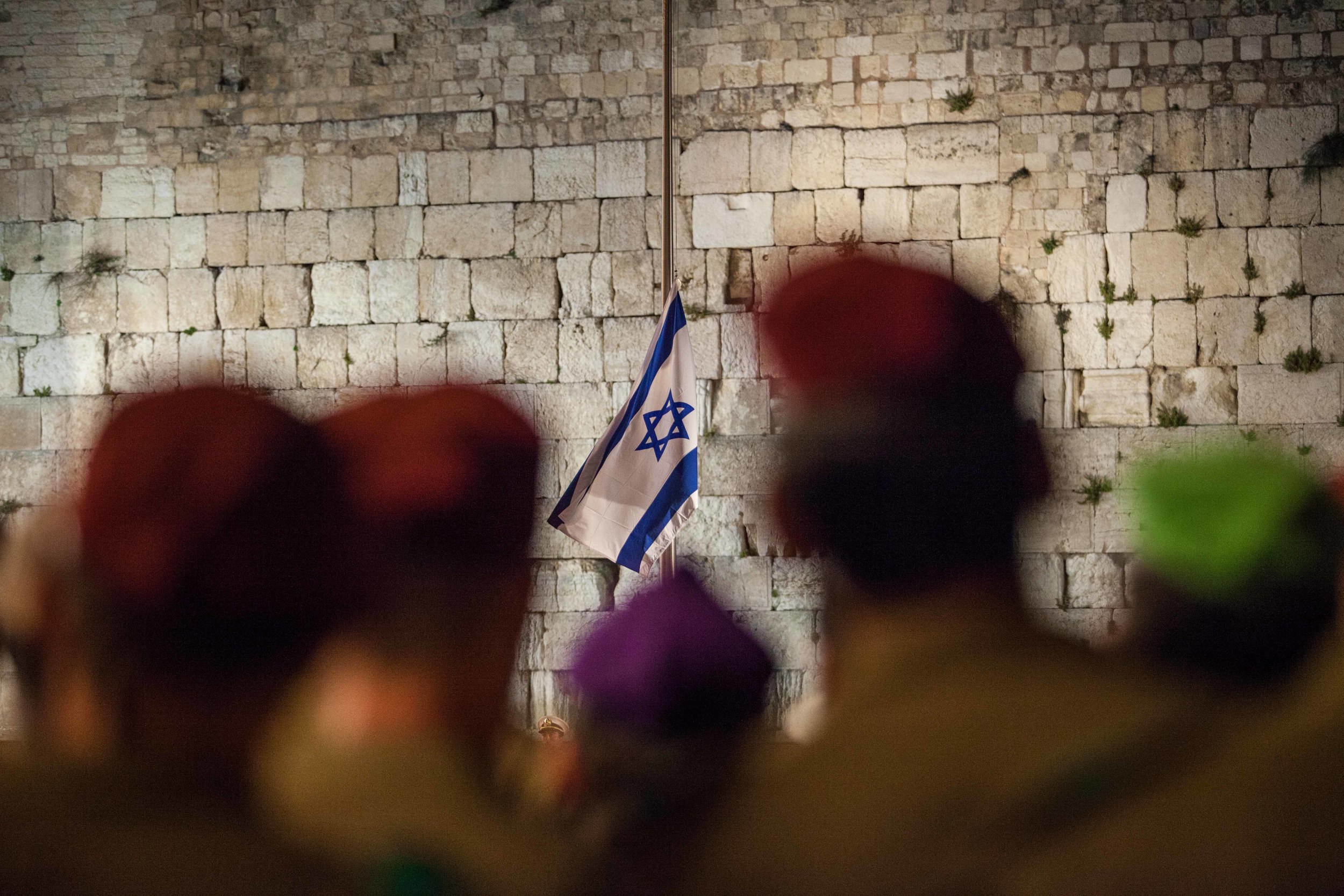  Annual ceremony on the night of Remembrance day at the Western Wall 