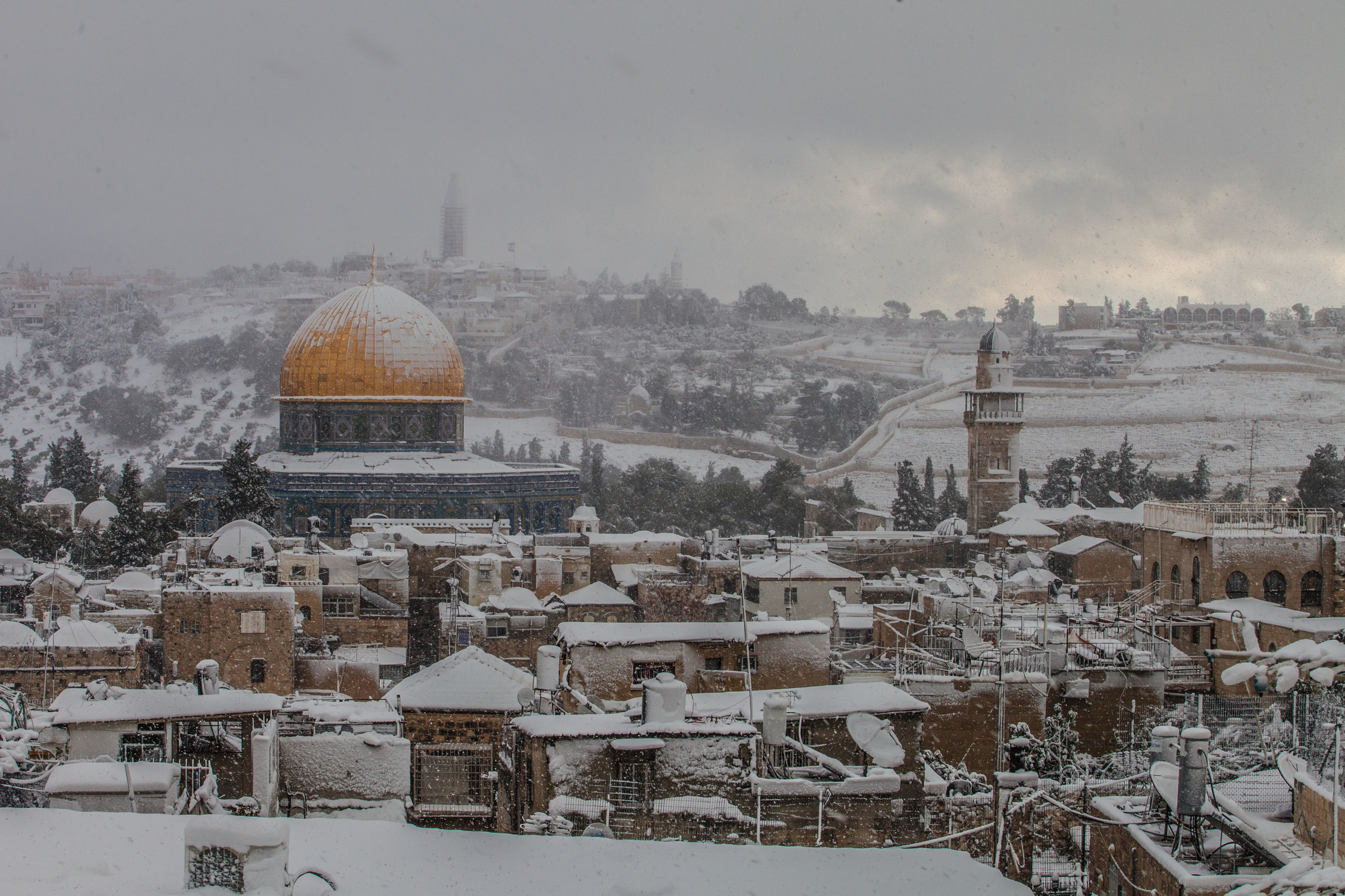  Dome of the Rock in the snow 