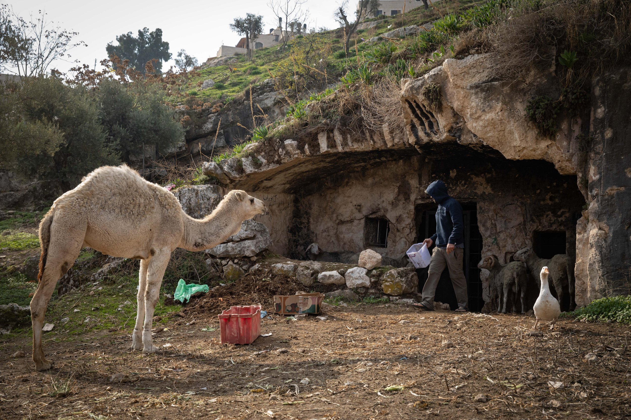  Silwan neighborhood in East Jerusalem. On December 29 2021. 