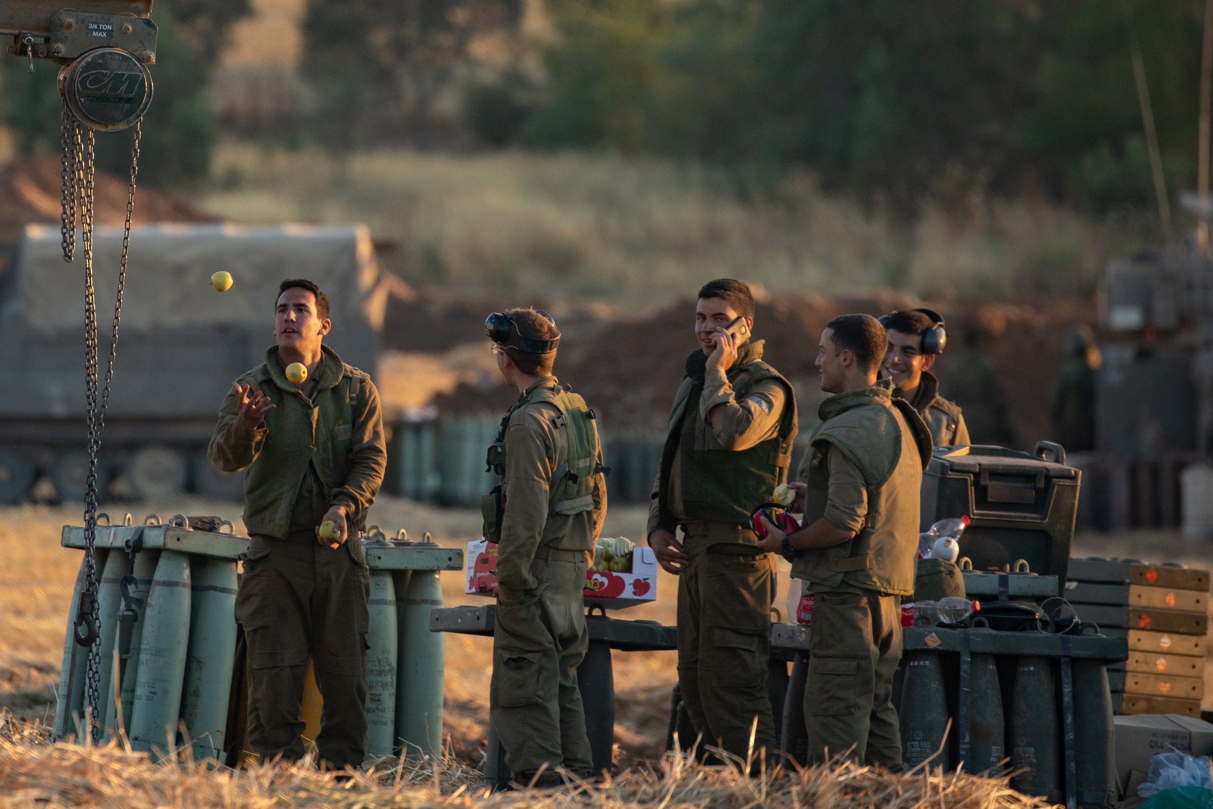  IDF (Israel Defense Force) Artillery Corps seen near the Israeli border with Gaza on May 12, 2021, following heavy rocket and missile barrage fired into Israel by militants in Gaza, May 13, 2021 