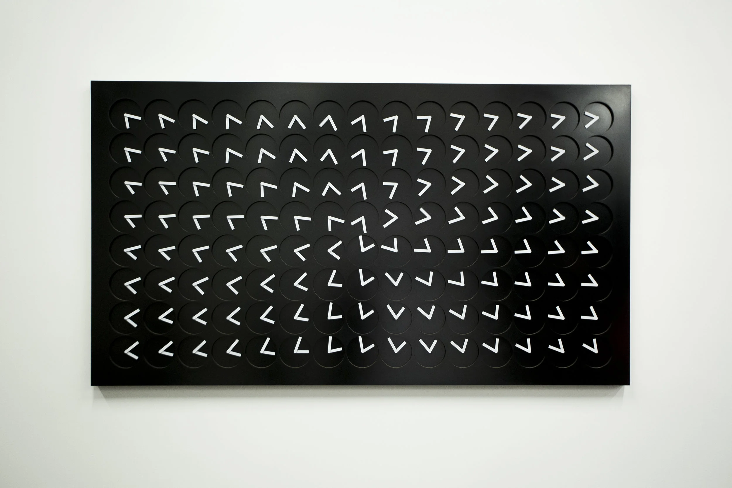 A million Times 120, clock and kinetic artwork by Humans since 1982 for the Art Collection at Mercedes-Benz Stadium, 2017