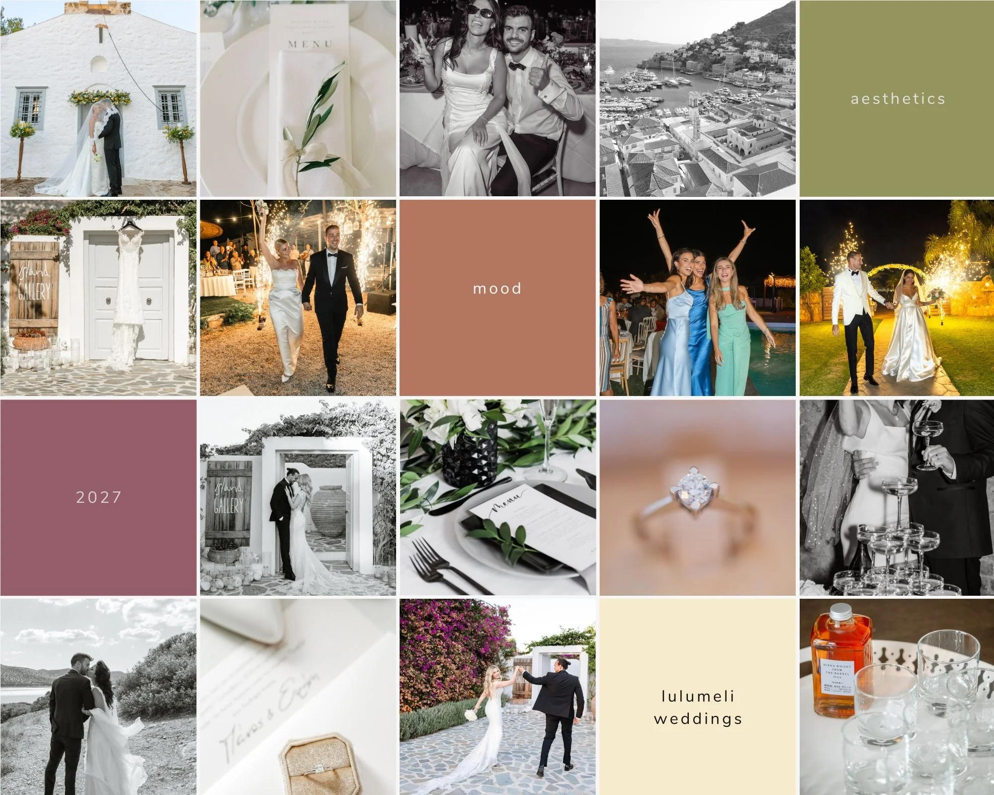 MOODBOARD WITH WEDDING IDEAS