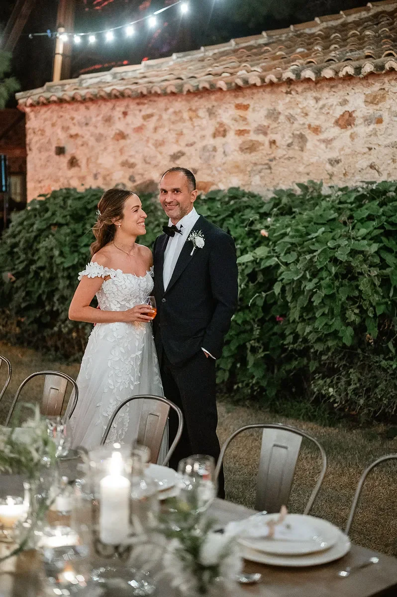 coctails candlelit wedding party in sinterina