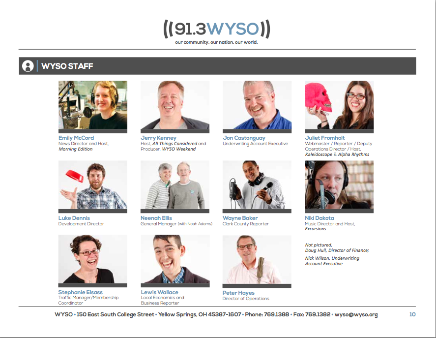 Annual Report Staff Page