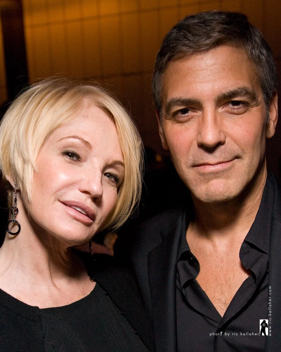 Ellen Barkin and George Clooney