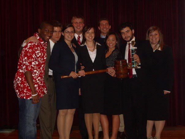 left to right: Lawrence Hilton (Coach), Ian Vita, Emily Schwarz, Scott Lippert, Emily (Homel) Arnzen, Rob Dukesherer, Katie (Underwood) Hookom, Matt Ciccone and Abigail Ledman.