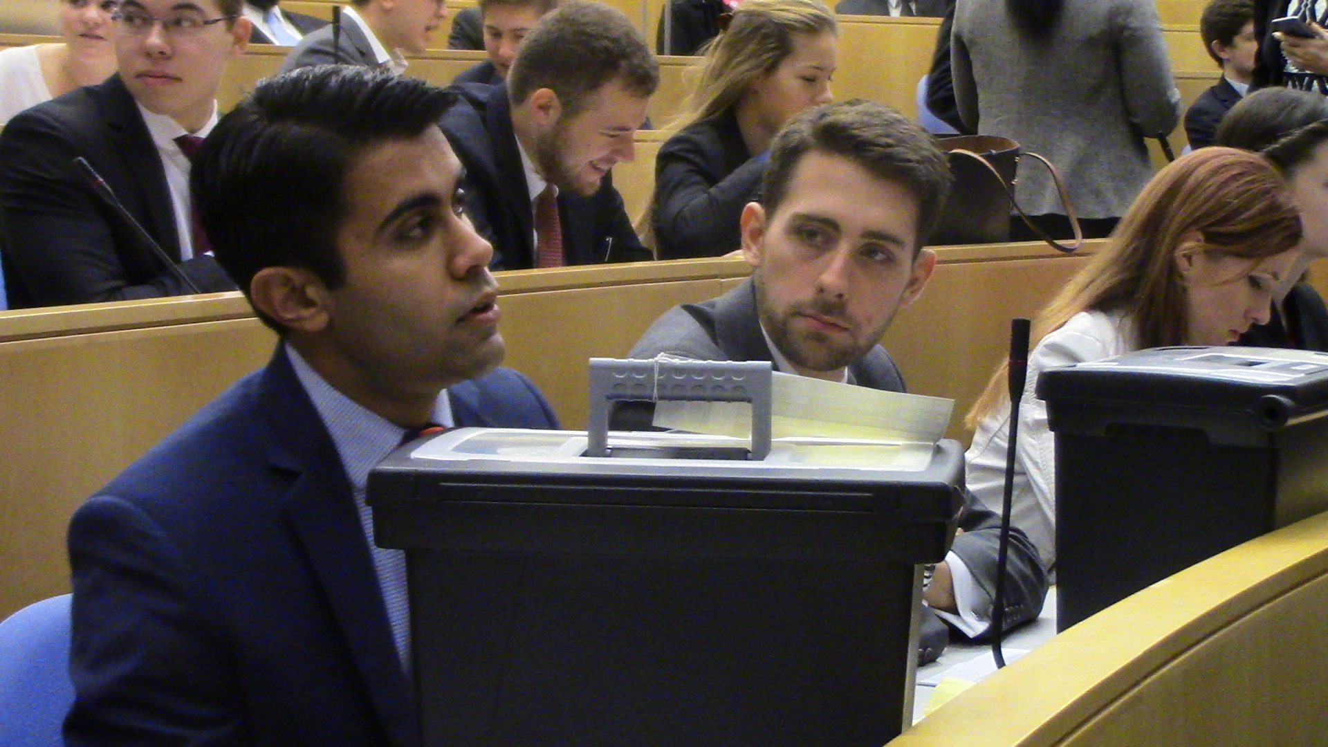 A Team Captains Najeeb Ahmed and Ben Sandlin prepare for the first round challanges.
