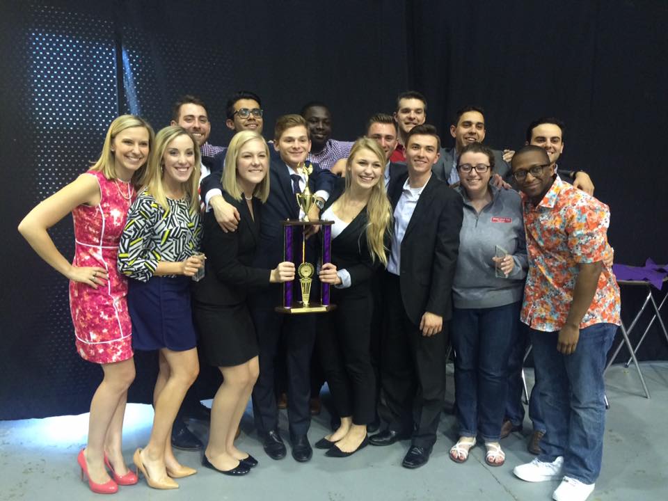 2nd place Miami A: Coach Jaime Glinka, Katie O'Keeffe (2017), Ben Sandlin (2016), Dani Kunkel (2018), Najeeb Ahmed (2016), Adam Korn (2017), Imokhai Okolo (2017), Allie Cin (2017), Austin Worrell (2018), Coach Neal Schuett, John Spear (2016), Coach Alex Block, Sam Hobbs (2016), Coach Lawrence Hilton, Coach Gus Lazares.