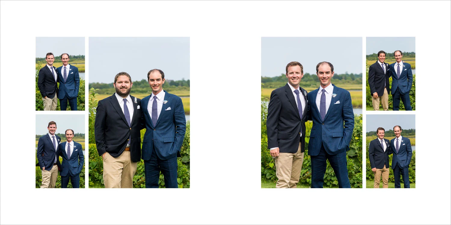 Wedding album design from Megan and Seth's Nantucket Island wedding photography.