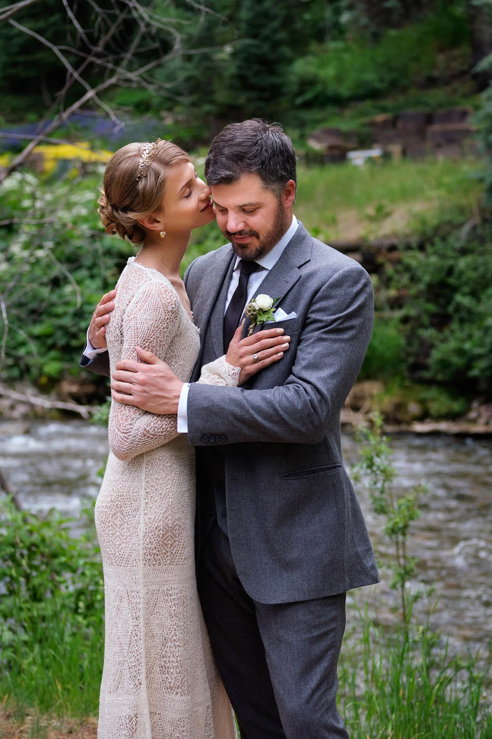 Fashion model Anna Selezneva's wedding in Vail Colorado. Wedding ceremony at the Vail Chapel. Wedding reception at The 10th on Vail Ski Resort.