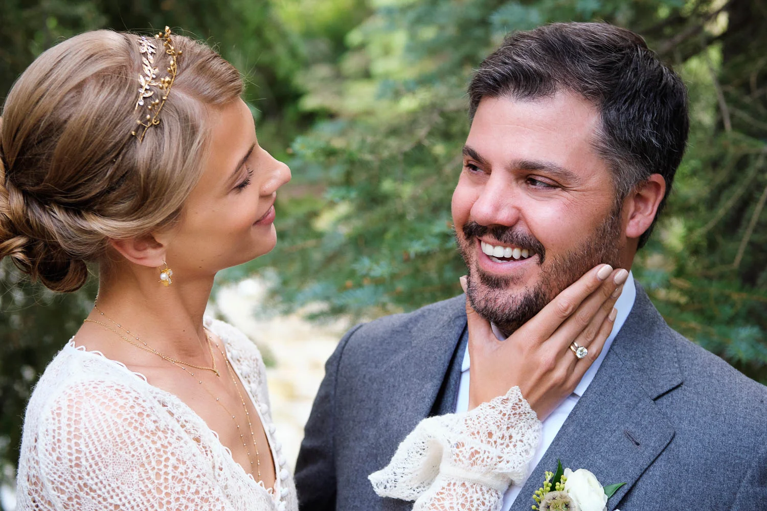 Fashion model Anna Selezneva's wedding in Vail Colorado. Wedding ceremony at the Vail Chapel. Wedding reception at The 10th on Vail Ski Resort.