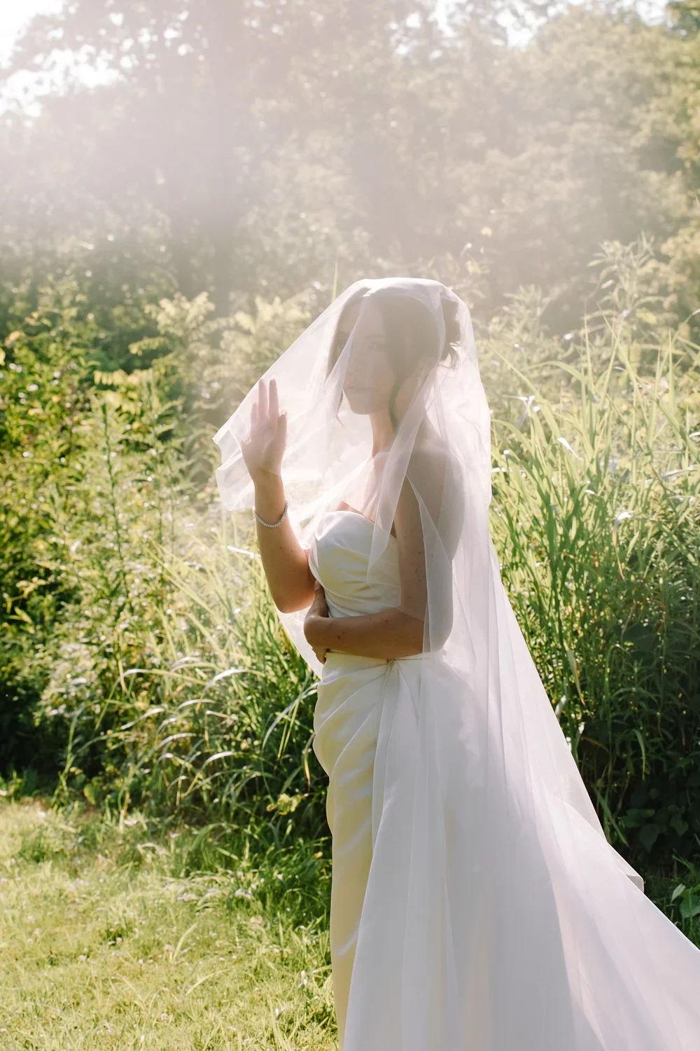 Romantic bridal portrait in soft natural light during a Cincinnati wedding
