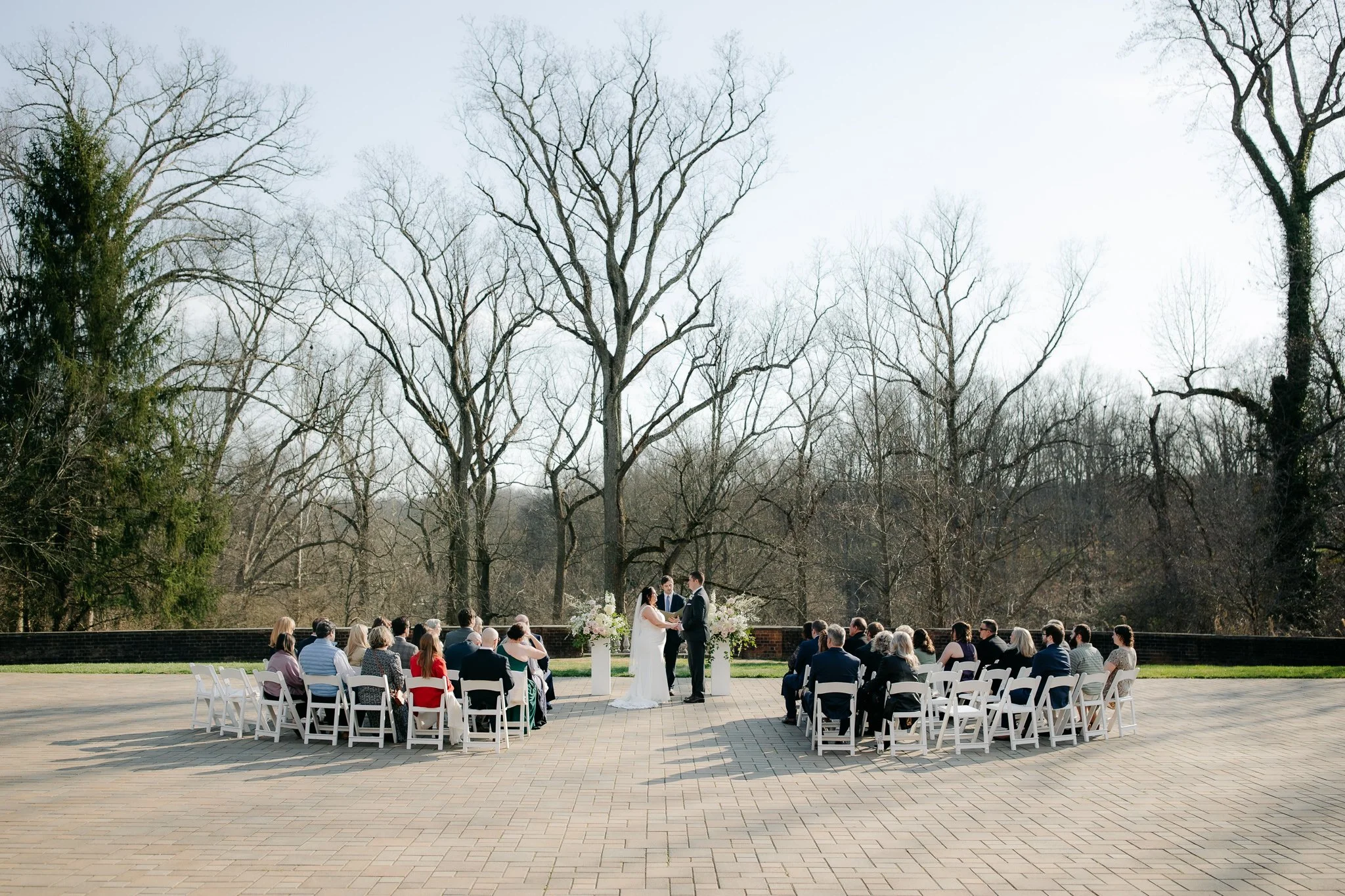 Intimate Wedding at Peterloon Estate in Cincinnati, Ohio | Spring Terrace Ceremony