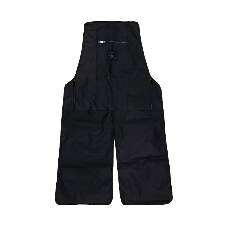 NON-POROUS SPLIT-LEG APRON: BLACK | HOME