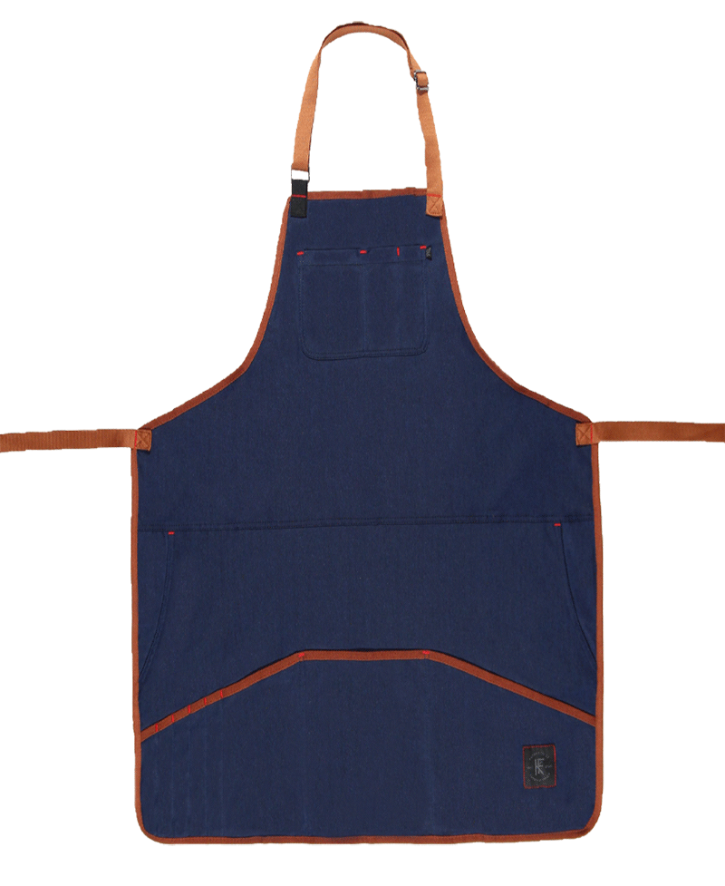 Industry Apron: Navy | Knife & Flag