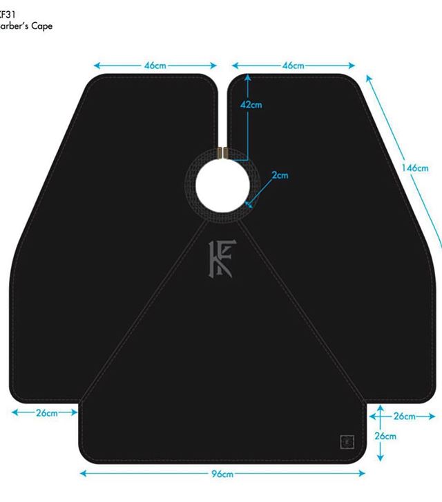 KF BARBER CAPE,  Matte coated lightweight cotton fabric 3 panel barber&rsquo;s cape with an elastic collar, finished edges, matching stitching throughout! Buy yours now WWW.KNIFEFLAG.COM @knifeandflag #apron #knifeflag #aprons #knifeandflag #barber #