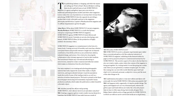 SOME/THINGS FEATURED ON POST NEW INCLUDING AN INTERVIEW WITH MONIKA BIELSKYTE BY ADAM BRYCE