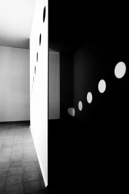 NANCY HOLT ARTWORK FEATURED AT THE LIGHT SHOW EXHIBITION AT THE HAYWARD GALLERY, SOUTHBANK CENTRE LONDON, PHOTOGRAPHY BY NAT URAZMETOVA, SOME/THINGS AGENCY