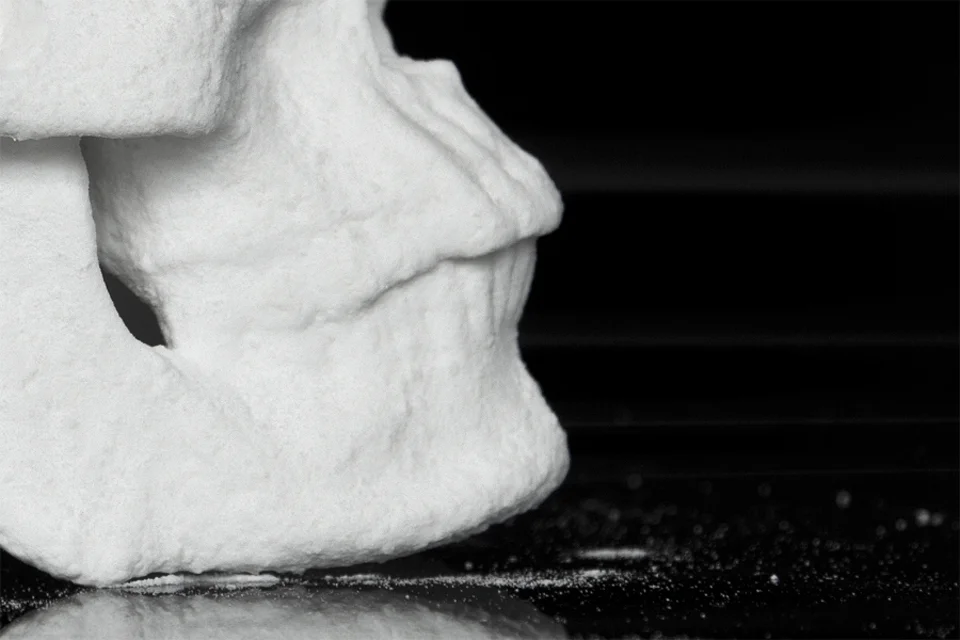 ecce animal, dimension 12 x 18 x 22 cm, compression molded cocaine (street sourced) and gelatin, commissioned piece
