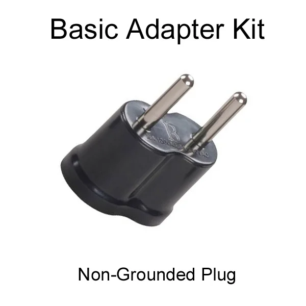 Nonearthed France Travel Adapter Two Prongs