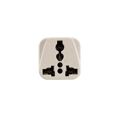 Back female side of grounded adapter plug