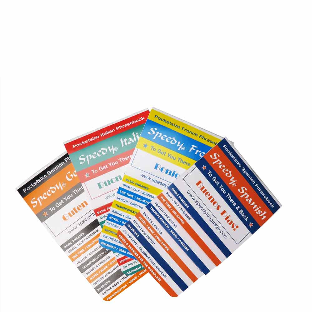 Speedy phrasebook in several languages