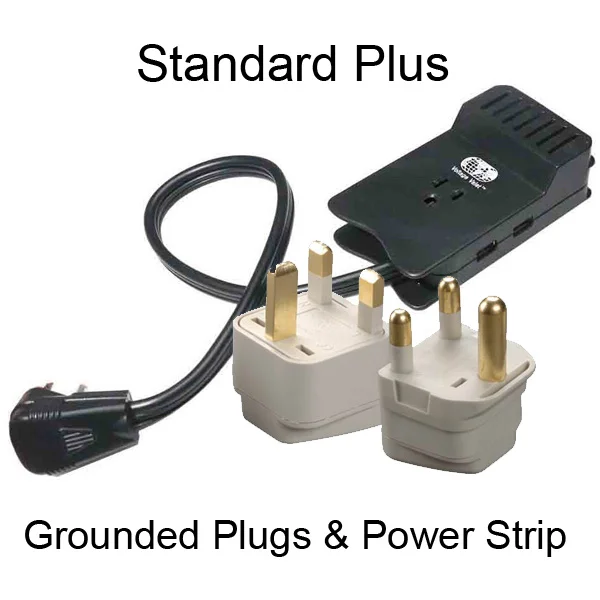 Travel Power Strip with Two India Adapters Standard PLUS