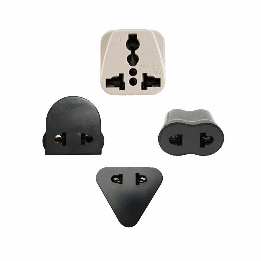 Back of India Grounded Nonground Travel Adapters