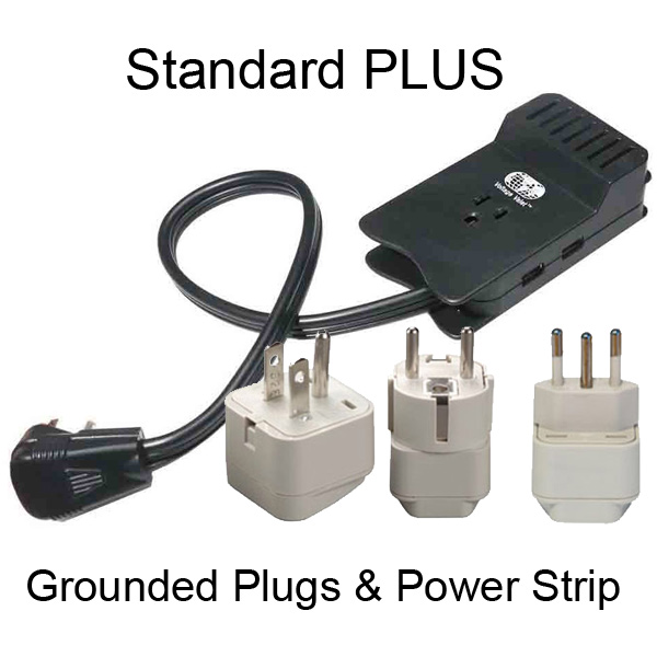 Brazil Travel Power Strip with 3 Brazil Adaptors